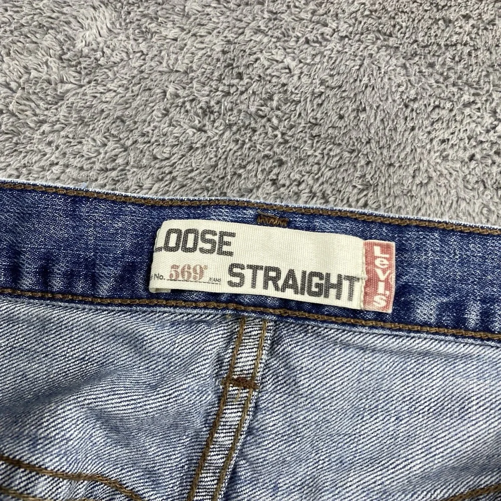 Levis 569 Loose Straight Jeans Mens 36x29 Blue‎ Medium Wash Mid Rise Relaxed